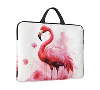 Laptop Sleeve Case 14 inch Shockproof Laptop Bag Flamingo Watercolor Briefcase Computer Bag with Handle