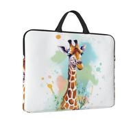 Laptop Sleeve Case 14 inch Shockproof Laptop Bag Giraffe Art Illustration Briefcase Computer Bag with Handle