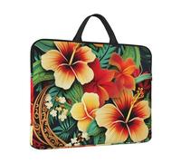Laptop Sleeve Case 14 inch Shockproof Laptop Bag Hawaiian Style Print Pattern Briefcase Computer Bag with Handle