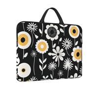 Laptop Sleeve Case 14 inch Shockproof Laptop Bag Simple Strokes of Flowers Briefcase Computer Bag with Handle