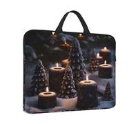Laptop Sleeve Case 14 inch Shockproof Laptop Bag There Is Snow on the Candle Briefcase Computer Bag with Handle