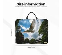 Laptop Sleeve Case 14 inch Shockproof Laptop Bag White Doves Fly over the Park Briefcase Computer Bag with Handle
