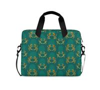 Laptop Sleeve Case 15-16 Inch Classical Laptop Cases Oval Crab Mars Emerald Green Computer Case with Zipper for Work Journey