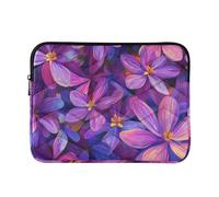 Laptop Sleeve Case 15-16 Inch Concise Computer Cases for Laptop Purple Flowers Computer Briefcase with Zipper for Men Women von holzhausen