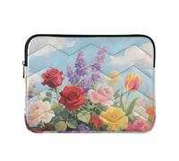 Laptop Sleeve Case 15-16 Inch Concise Laptop Bag with Zipper Colorful Rose Flowers Computer Bag with Zipper for Work Journey von holzhausen