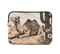 Laptop Sleeve Case 15-16 Inch Concise Laptop Carrying Case with Zipper Vintage Boho Camel Cactus Flowers Computer Case with Zipper for Work Journey latitude laptop case