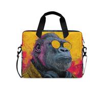 Laptop Sleeve Case 15-16 Inch Concise Laptop Cases Gorilla Old Adventure Style Notebook Computer Pocket for Travel Business