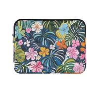 Laptop Sleeve Case 15-16 Inch Concise Laptop Sleeve Bag Colorful Summer Hawaiian Flowers Carrying Bag with Zipper for Work Journey accesorios para