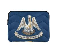 Laptop Sleeve Case 15-16 Inch Concise Laptop Sleeve Bag Oil Painting Flag Louisiana Computer Bag with Zipper for Travel Business