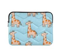 Laptop Sleeve Case 15-16 Inch Concise Laptop Sleeves Cartoon Giraffe Blue Computer Case for Work Journey