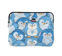 Laptop Sleeve Case 15-16 Inch Concise Sleeve for Laptop Cartoon Cute Penguin Blue Carrying Bag with Zipper for Work Journey von holzhausen