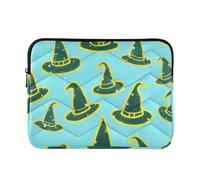 Laptop Sleeve Case 15-16 Inch Concise Sleeve for Laptop Happy Halloween Witch Hat Blue Case Hard Cover with Zipper for Men Women rifle and co