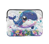 Laptop Sleeve Case 15-16 Inch Concise Sleeve for Laptop Sweet Whale Computer Carrying Bag for Work Journey