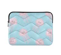 Laptop Sleeve Case 15-16 Inch Concise Travel Laptop Sleeve Bag Cartoon Jellyfish Blue Notebook Computer Pocket for Travel Business