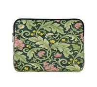 Laptop Sleeve Case 15-16 Inch Concise Travel Laptop Sleeve Bag Pink Carnation Green Leaves William Morris Computer Bag for Travel Business