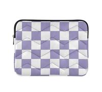 Laptop Sleeve Case 15-16 Inch Cool Laptop Bag with Zipper Purple and White American Plaid Notebook Computer Pocket for Work Journey forro para