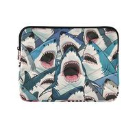 Laptop Sleeve Case 15-16 Inch Cool Laptop Case Bag Colorful Cartoon Animal Shark Notebook Computer Pocket for Work Journey funda para