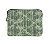 Laptop Sleeve Case 15-16 Inch Cool Laptop Case Bag Japanese Green bamboos Case Hard Cover with Zipper for Work Journey funda para computadora