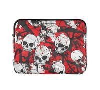 Laptop Sleeve Case 15-16 Inch Cute Computer Cases for Laptop Skull Red Terrible Computer Case with Zipper for Travel Business forro para laptop