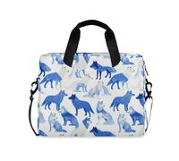 Laptop Sleeve Case 15-16 Inch Cute Laptop Zipper Case Ranch Wolf Blue Tablet Briefcase Carrying Bag for Travel Business