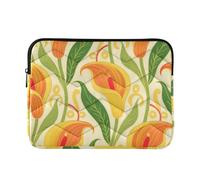 Laptop Sleeve Case 15-16 Inch Laptop Bag with Zipper Orange Calla Lily Flowers Computer Carrying Bag for Men Women funda para computadora