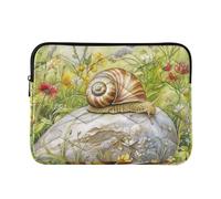Laptop Sleeve Case 15-16 Inch Lightweight Laptop Bag with Zipper Snail Slowly Moving on The Stone Computer Carrying Bag for Work Journey funda para computadora