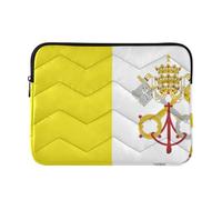 Laptop Sleeve Case 15-16 Inch Lightweight Laptop Bag with Zipper Vatican Flag Computer Briefcase with Zipper for Travel Business