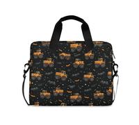Laptop Sleeve Case 15-16 Inch Lightweight Laptop Cases Bat Tractor Black Orange Case with Zipper for Work Travel