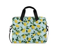 Laptop Sleeve Case 15-16 Inch Lightweight Laptop Sleeves Style Lemon Aqua Marble Computer Briefcase with Zipper for Work Journey
