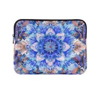 Laptop Sleeve Case 15-16 Inch Lightweight Laptop Storage Bag Boho Bright Blue Floral Computer Sleeve with Zipper for Travel Business latitude laptop case