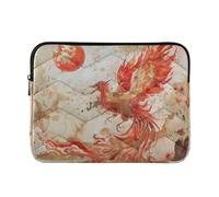 Laptop Sleeve Case 15-16 Inch Lightweight Laptop Storage Bag Phoenix Bird Chinese Ink Painting Red Gold Computer Carrying Bag for Work Journey rifle and co