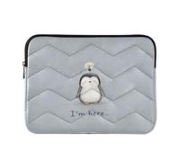Laptop Sleeve Case 15-16 Inch Lightweight Laptop Zipper Case Minimalist Penguin Computer with Zipper for Work Travel