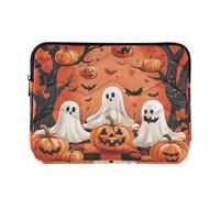 Laptop Sleeve Case 15-16 Inch Polyester Laptop Bag Briefcase The Evil Yellow Pumpkin on Halloween Case with Zipper for Work Travel forro para laptop