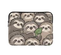 Laptop Sleeve Case 15-16 Inch Portable Laptop Storage Bag Cute Cartoon Sloth Brown Computer Briefcase with Zipper for Men Women latitude laptop case