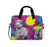 Laptop Sleeve Case 15-16 Inch Soft Computer Case Crazy Wild Lambs neon Color Computer with Zipper for Work Journey