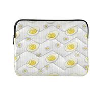 Laptop Sleeve Case 15-16 Inch Soft Laptop Sleeves Devil Egg Merry Daisy Plaid White Tablet Briefcase Carrying Bag for Travel Business
