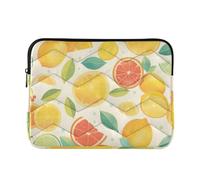 Laptop Sleeve Case 15-16 Inch Soft Lining Computer Bag Yellow Summer Lemon Case Hard Cover with Zipper for Laptop Computer estuche para
