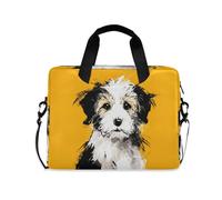 Laptop Sleeve Case 15-16 Inch Soft Lining Laptop Bag Briefcase Puppy Tradition Chinese Ink Computer Carrying Bag for Work Travel