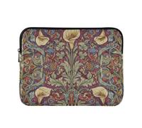 Laptop Sleeve Case 15-16 Inch Soft Lining Laptop Sleeves Calla Lily Red Blue William Morris Pattern Tablet Briefcase Carrying Bag for Work Journey