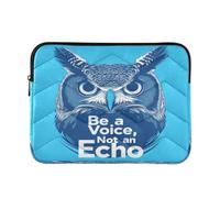 Laptop Sleeve Case 15-16 Inch Soft Lining Laptop Storage Bag Be A Voice Owl Computer Briefcase with Zipper for Men Women