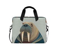 Laptop Sleeve Case 15-16 Inch Stylish Computer Bag Funny nile Walrus Ocean Computer Briefcase with Zipper for Work Journey