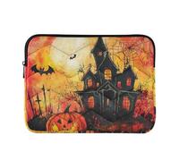 Laptop Sleeve Case 15-16 Inch Stylish Computer Bag The Evil Yellow Pumpkin Castle on Halloween Notebook Computer Pocket for Travel Business forro para laptop