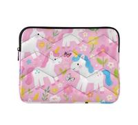 Laptop Sleeve Case 15-16 Inch Stylish Laptop Bag Briefcase Cute Cartoon White Unicorns Case with Zipper for Work Journey forro para laptop