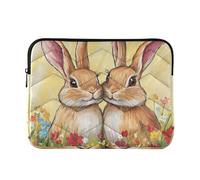 Laptop Sleeve Case 15-16 Inch Stylish Laptop Sleeves Mr & Mrs Rabbit Computer Sleeve with Zipper for Work Travel