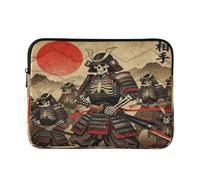 Laptop Sleeve Case 15-16 Inch Stylish Sleeve for Laptop Japan Samurai Warrior Skeleton Computer Carrying Bag for Men Women