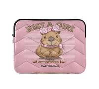 Laptop Sleeve Case 15-16 Inch Thin Sleeve for Laptops Pink Just A Girl Who Loves Capybaras Computer Briefcase with Zipper for Work Journey