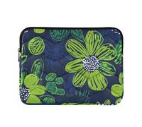 Laptop Sleeve Case 15-16 Inch Water Resistant Laptop Sleeves Carnation Lime Green and Navy Blue Case Hard Cover with Zipper for Work Journey latitude laptop case