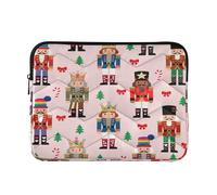 Laptop Sleeve Case 15-16 Inch Water Resistant Laptop Sleeves Childish Cartoon Nutcracker Soldiers Pink Tablet Briefcase Carrying Bag for Men Women