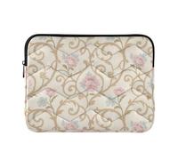 Laptop Sleeve Case 15-16 Inch Water Resistant Sleeve for Laptops Pink Peony Flowers Case with Zipper for Work Travel funda para