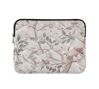 Laptop Sleeve Case 15-16 Inch Waterproof Laptop Bag Briefcase William Morris Style Phoenix Tree Beige Case Hard Cover with Zipper for Travel Business